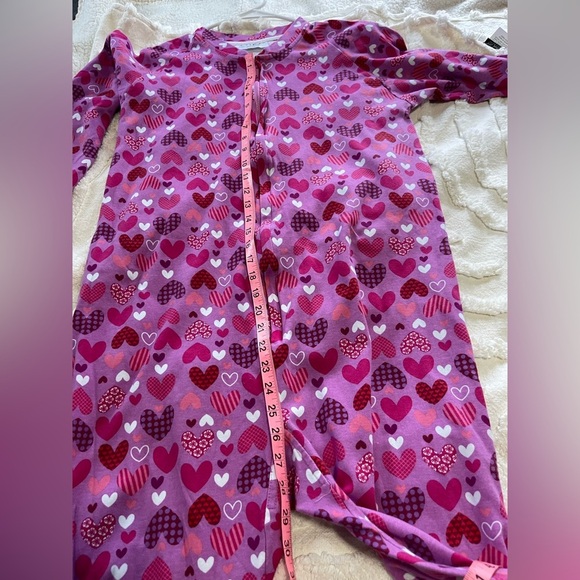 Adult size Pink Heart Pattern Onesie footed Pajamas size medium - Picture 10 of 15